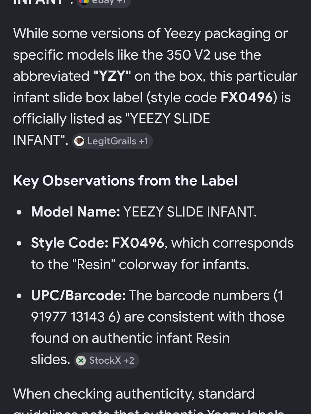 Adidas Infant Yeezy Slide Size 4k - Picture 15 of 15